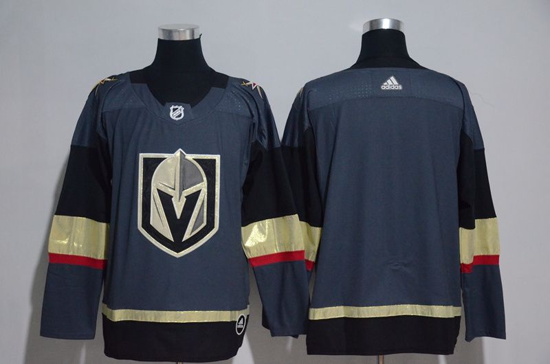 Youth Vegas Golden Knights Blank Fanatics Branded Breakaway Home Gray Adidas NHL Jersey